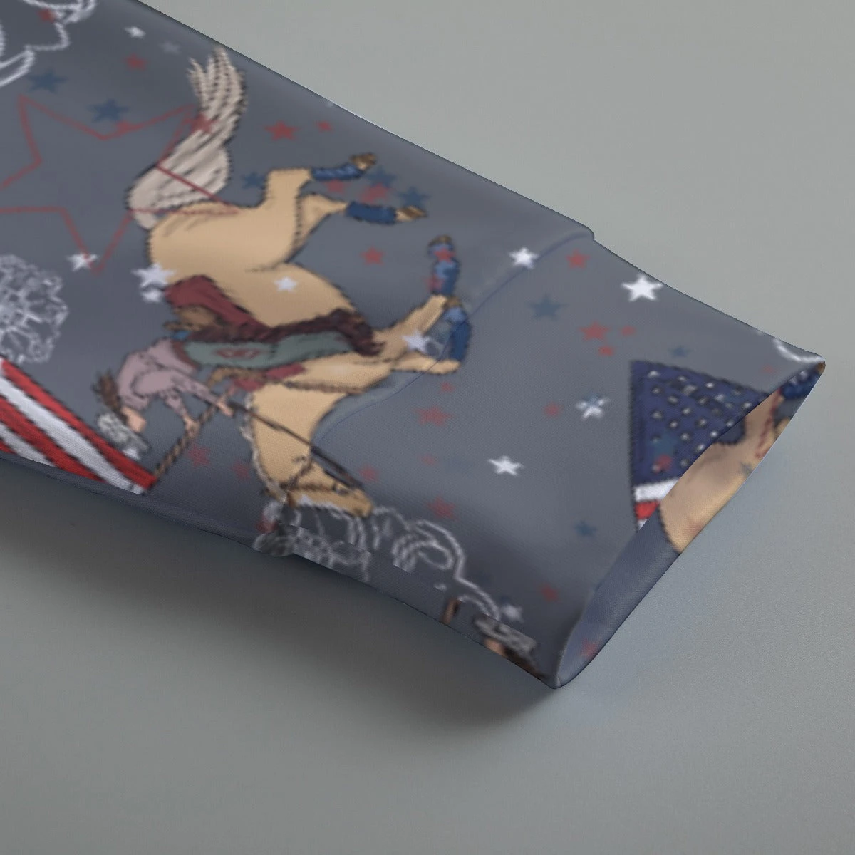 Gray American Flag Palomino Horse Hoodie - Image 3