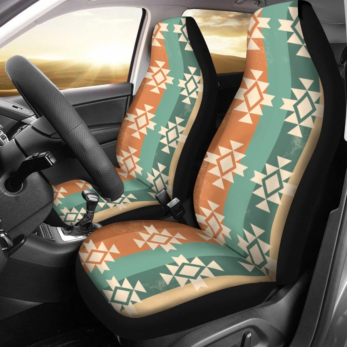 Warm Tones Aztec Universal Vehicle Seat Covers