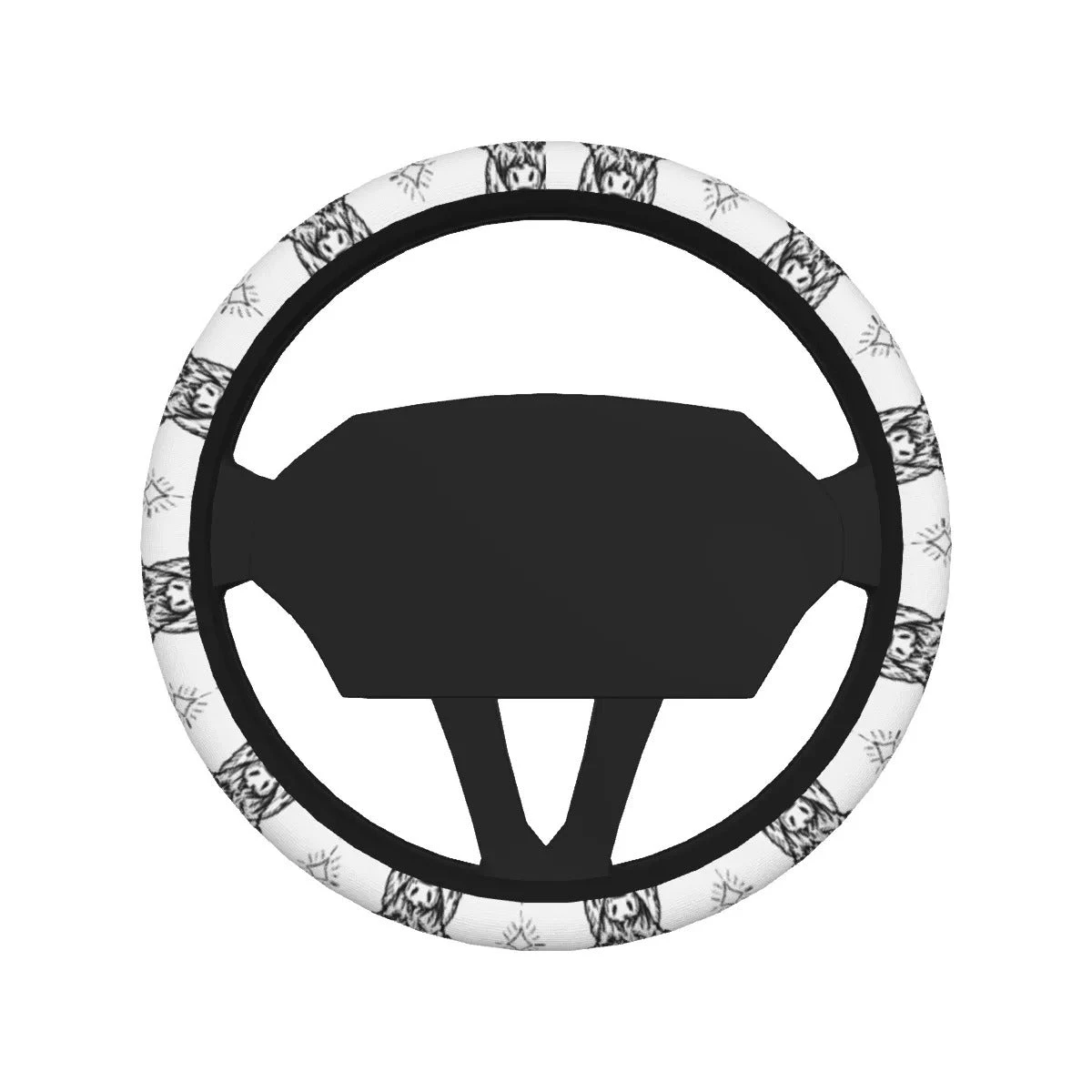 White Highland Cow 3 Piece Auto Set - Image 4