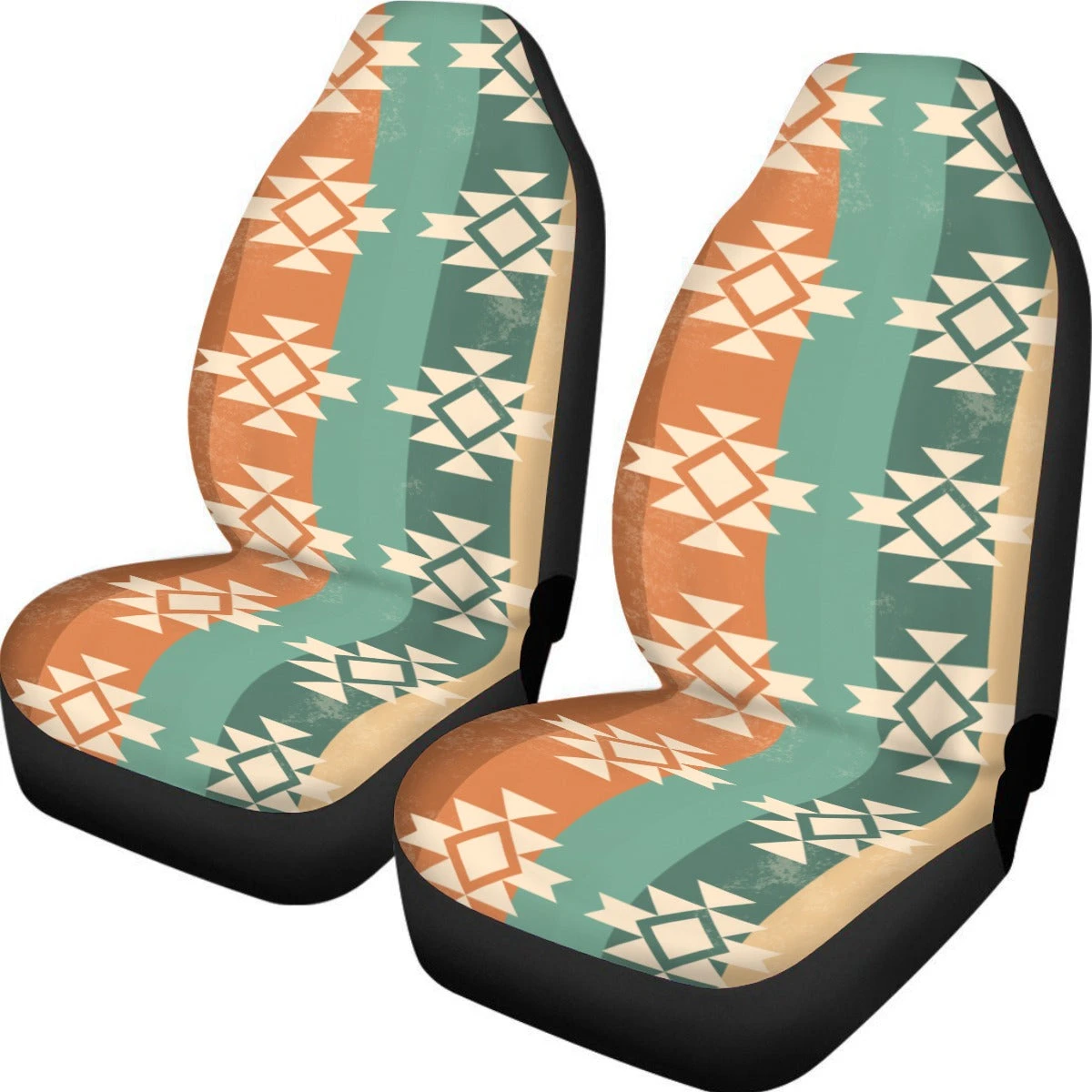 Warm Tones Aztec Universal Vehicle Seat Covers - Image 2
