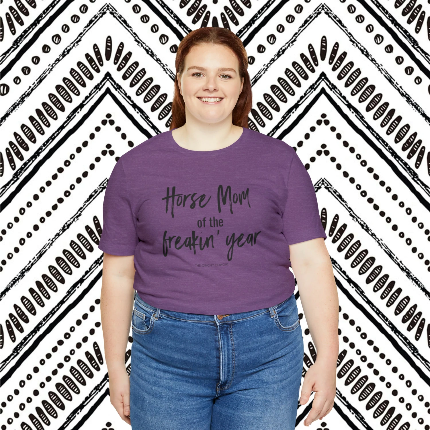 Horse Mom Of The Freakin' Year Short Sleeve Tee - Image 18