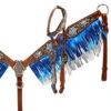 Metallic Two Tone Fringe Headstall Set