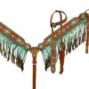 Teal And Fringe Beaded Headstall Set
