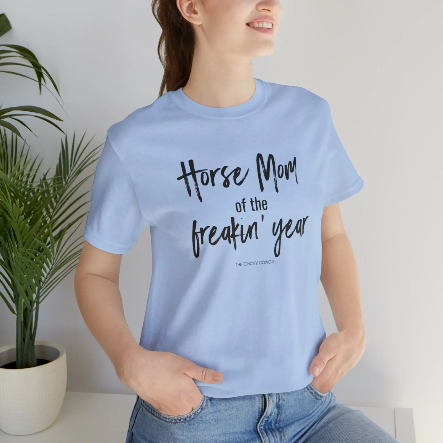 Horse Mom Of The Freakin' Year Short Sleeve Tee - Image 3
