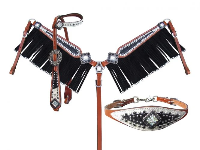 Stingray & Filigree 4 Piece Headstall Set