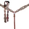 Copper Studs & Cheetah Print Headstall Set
