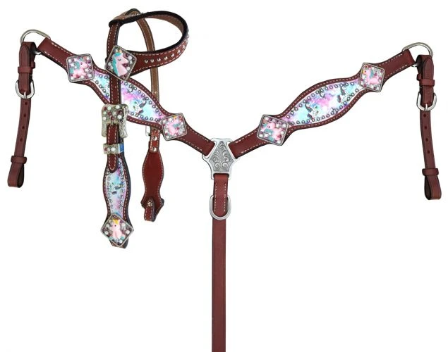 PONY Tie Dye Unicorn Headstall Set