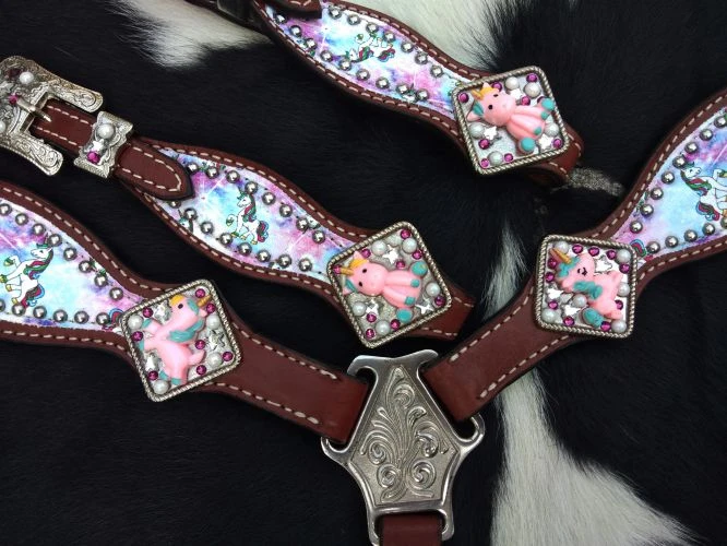 PONY Tie Dye Unicorn Headstall Set - Image 2