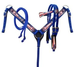 Nylon Patriotic Headstall Set
