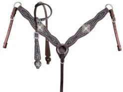Gator Print Inlay One Ear Headstall Set