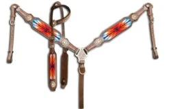 Southwest Blanket Inlay One Ear Headstall Set