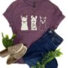 Eggplant Be Cool Llamas Short Sleeve Tee