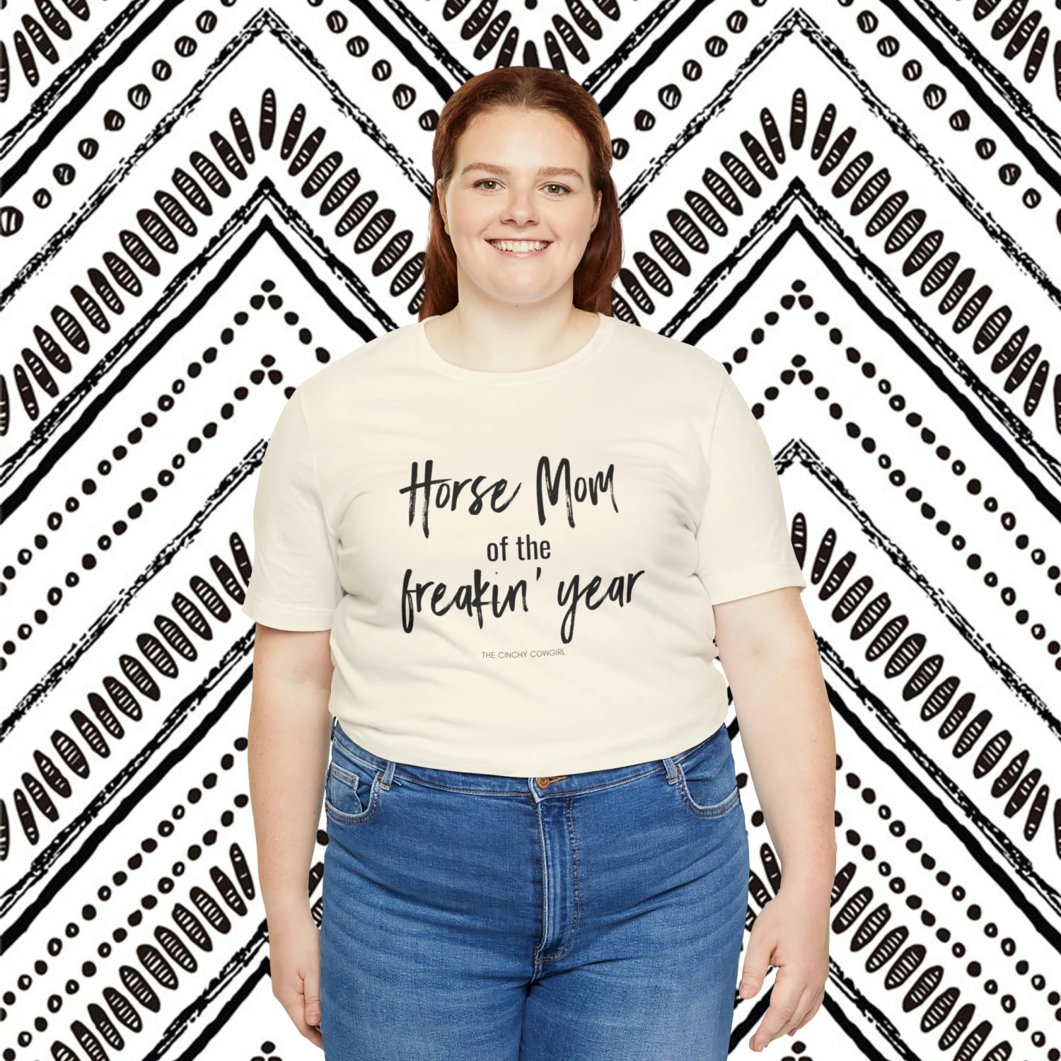 Horse Mom Of The Freakin' Year Short Sleeve Tee - Image 16