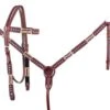 Rawhide & Turquoise Stone Headstall Set