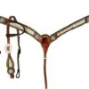 Teal Acid Wash Cowhide One Ear Headstall