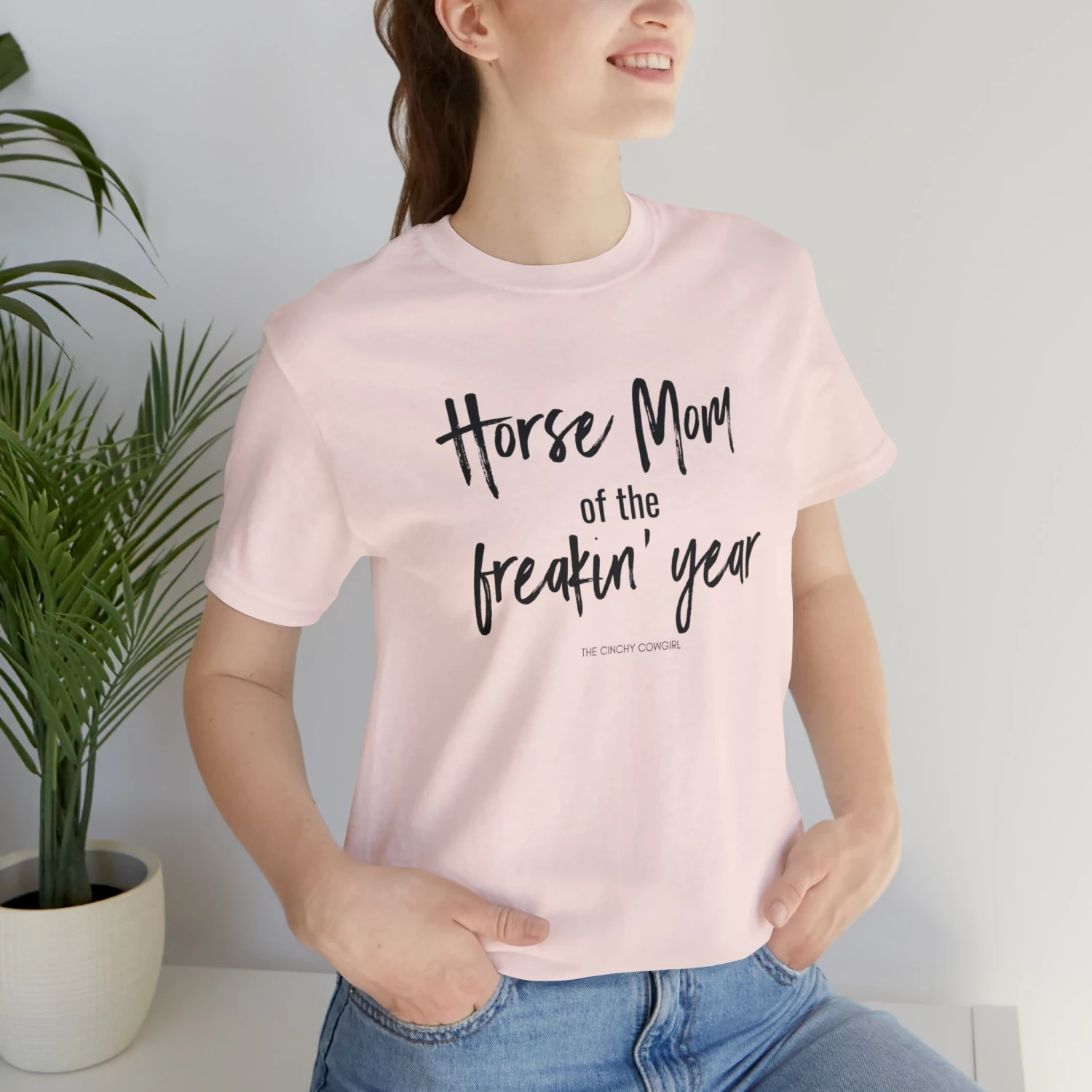 Horse Mom Of The Freakin' Year Short Sleeve Tee - Image 10