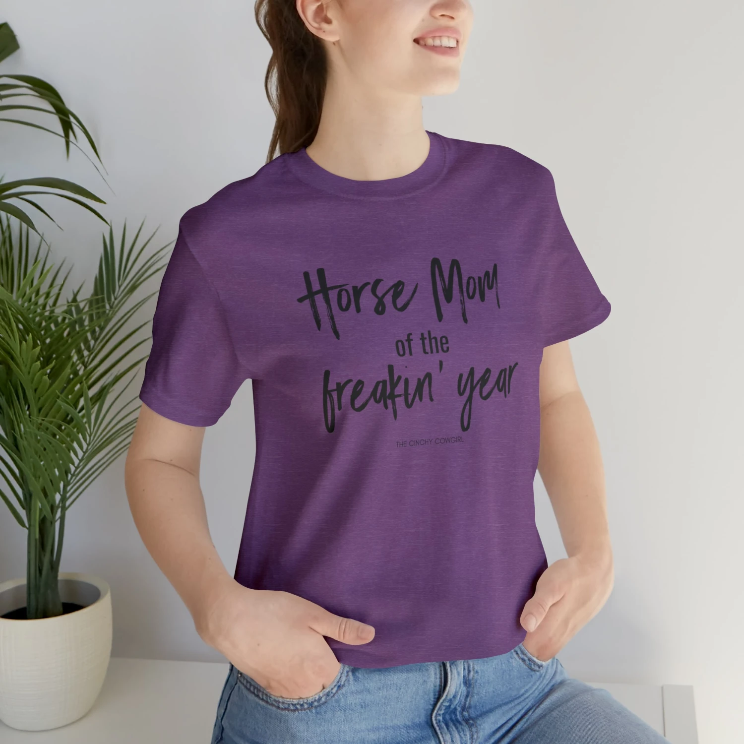 Horse Mom Of The Freakin' Year Short Sleeve Tee - Image 6