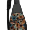 Retro Floral Cow Sling Bag