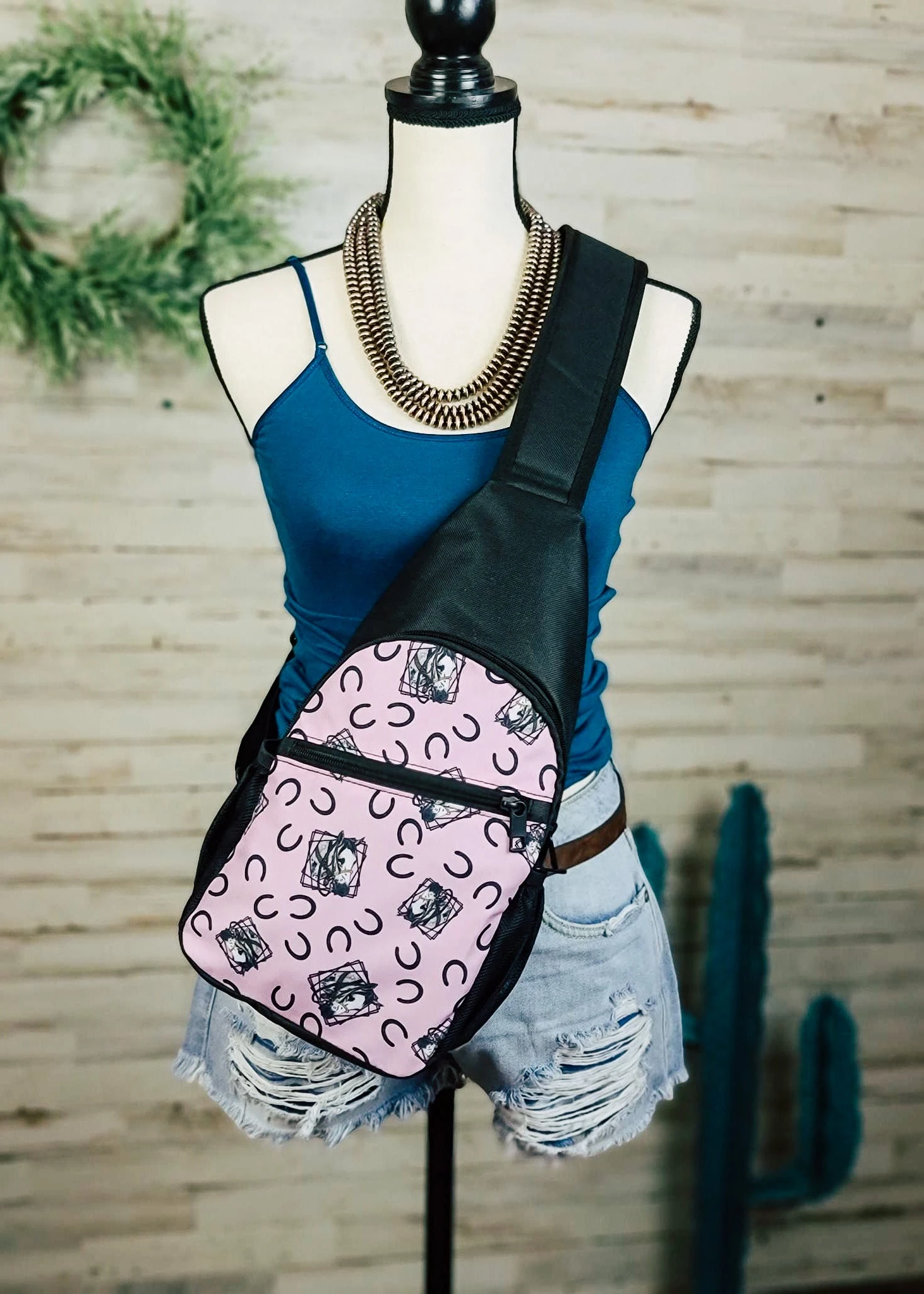 Lilac Gray Horse Sling Bag - Image 2