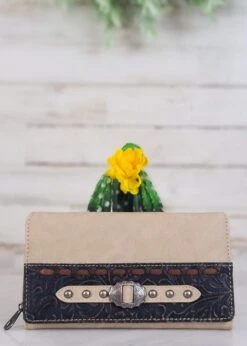 Tan Whip-Stitch Wallet