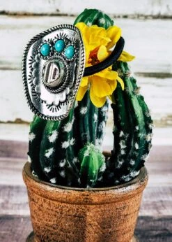 Antique Silver Cowgirl Hat Hair Tie