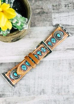 Turquoise Embellished Watch Band