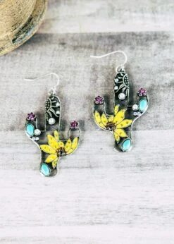 Colorful Cactus Earrings
