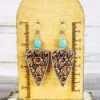 Tooled Heart Earrings