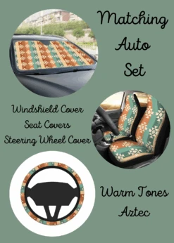 Warm Tones Aztec 3 Piece Auto Set
