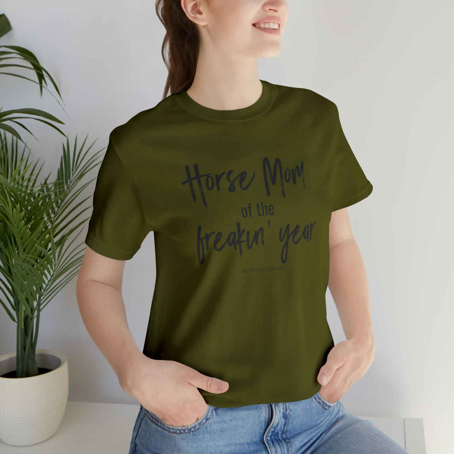Horse Mom Of The Freakin' Year Short Sleeve Tee - Image 8
