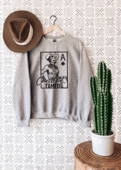 Gray Can't Be Tamed Crewneck Sweatshirt
