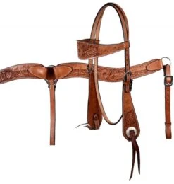 Wide Cheek Floral Headstall Set