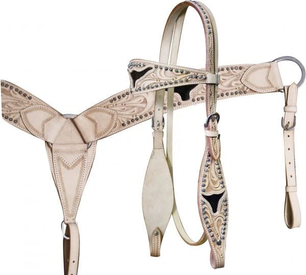 Steer Head Inlay Headstall Set - Image 2