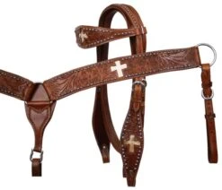 Cross Double Stitch Headstall Set