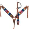 Serape Blanket Inlay One Ear Headstall Set