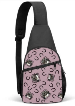 Lilac Gray Horse Sling Bag