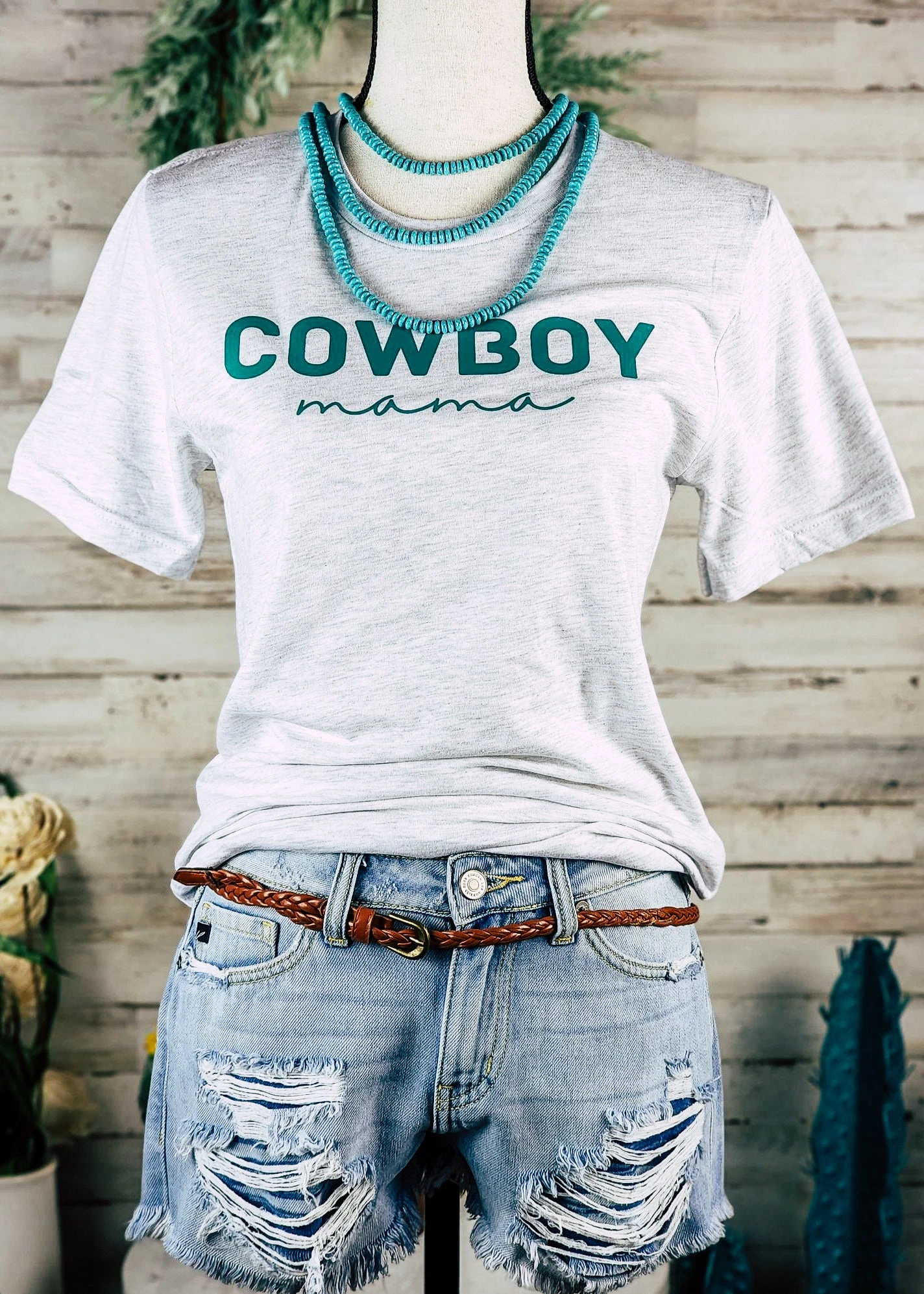 Ash Cowboy Mama Short Sleeve Graphic Tee - Image 2