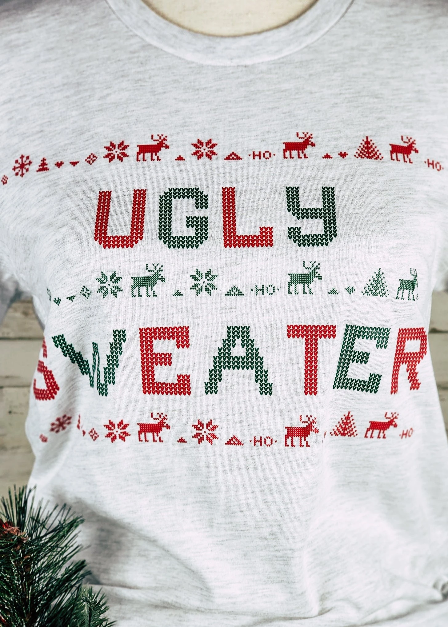 Ash Ugly Sweater Short Sleeve Graphic Tee - Image 2