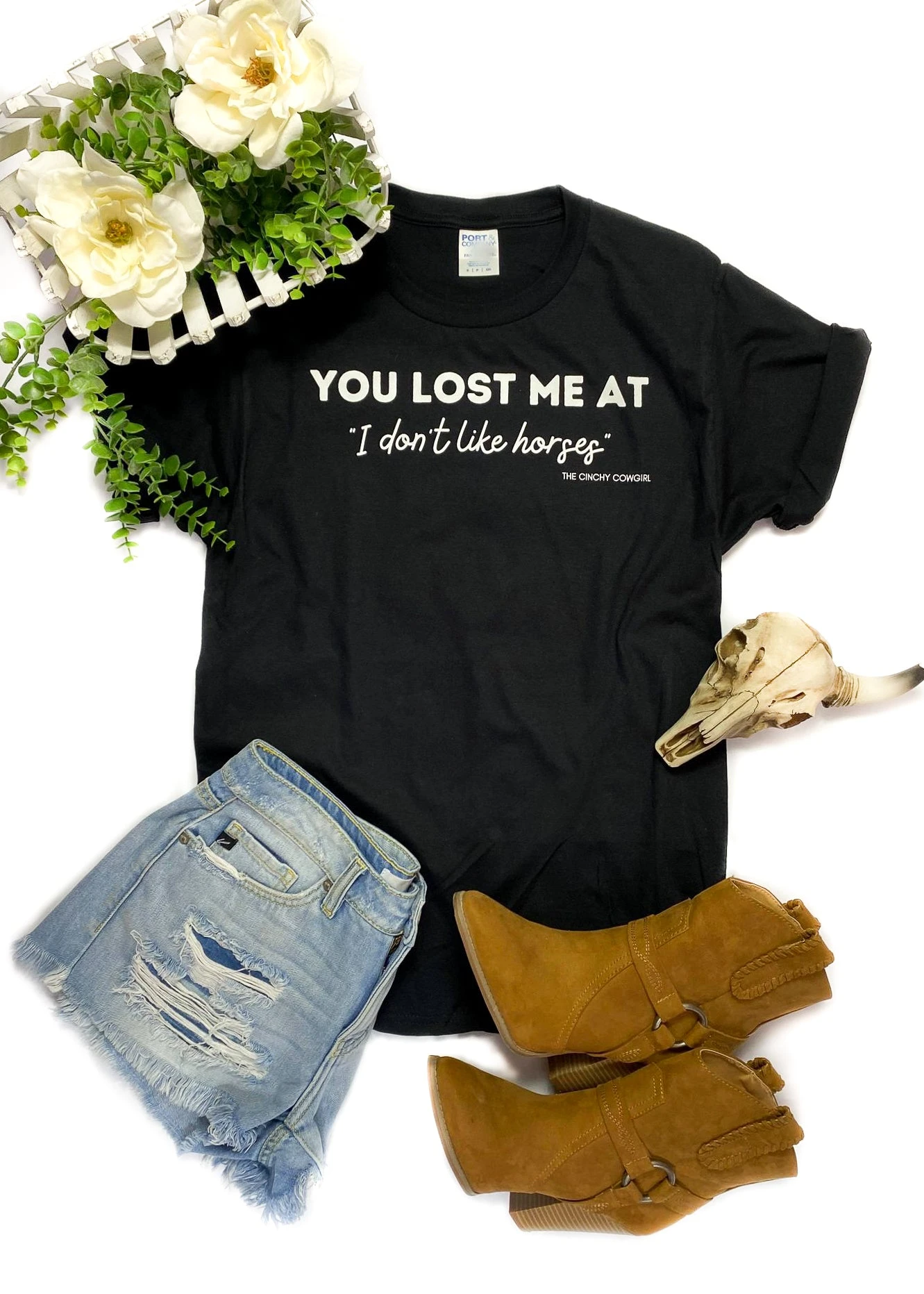 Black You Lost Me Short Sleeve Graphic Tee