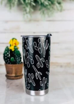 Black & White Cactus Tumbler
