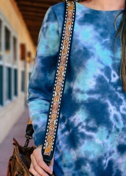 Black & White Sunflower Purse Strap