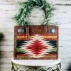 Brown Aztec Concho Tote Handbag