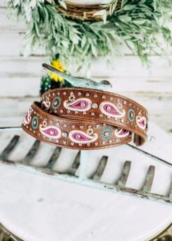 Brown Paisley Guitar Purse Strap