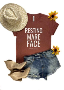 Clay Resting Mare Face Short Sleeve Graphic Tee