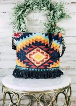 Colorful Aztec Crossbody Handbag