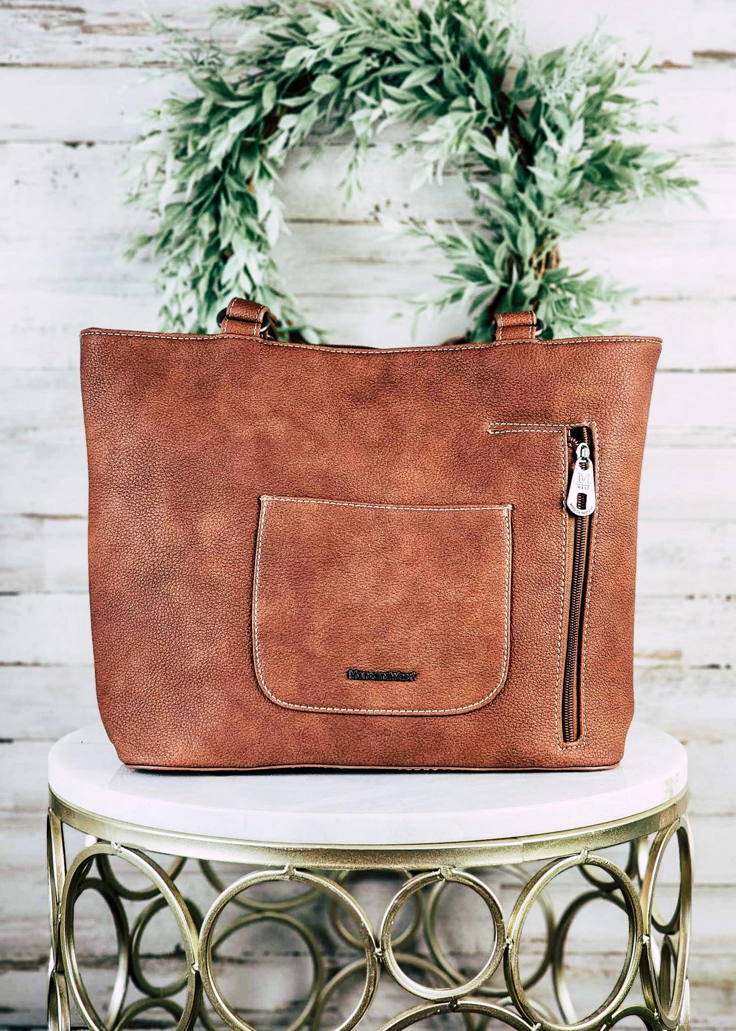 Concealed Carry Aztec Dual Pocket Tote Handbag - Image 3