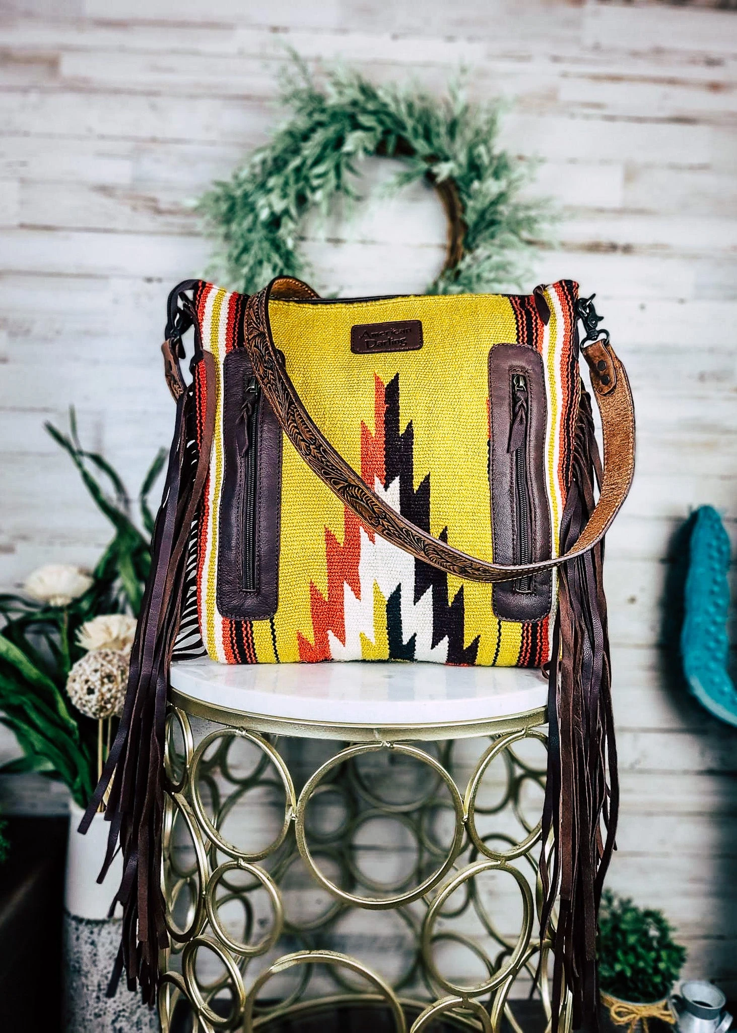 Concealed Carry Cactus Fringe Handbag - Image 4