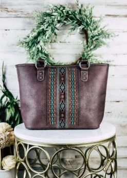 Concealed Carry Coffee Southwest Aztec Tote Handbag