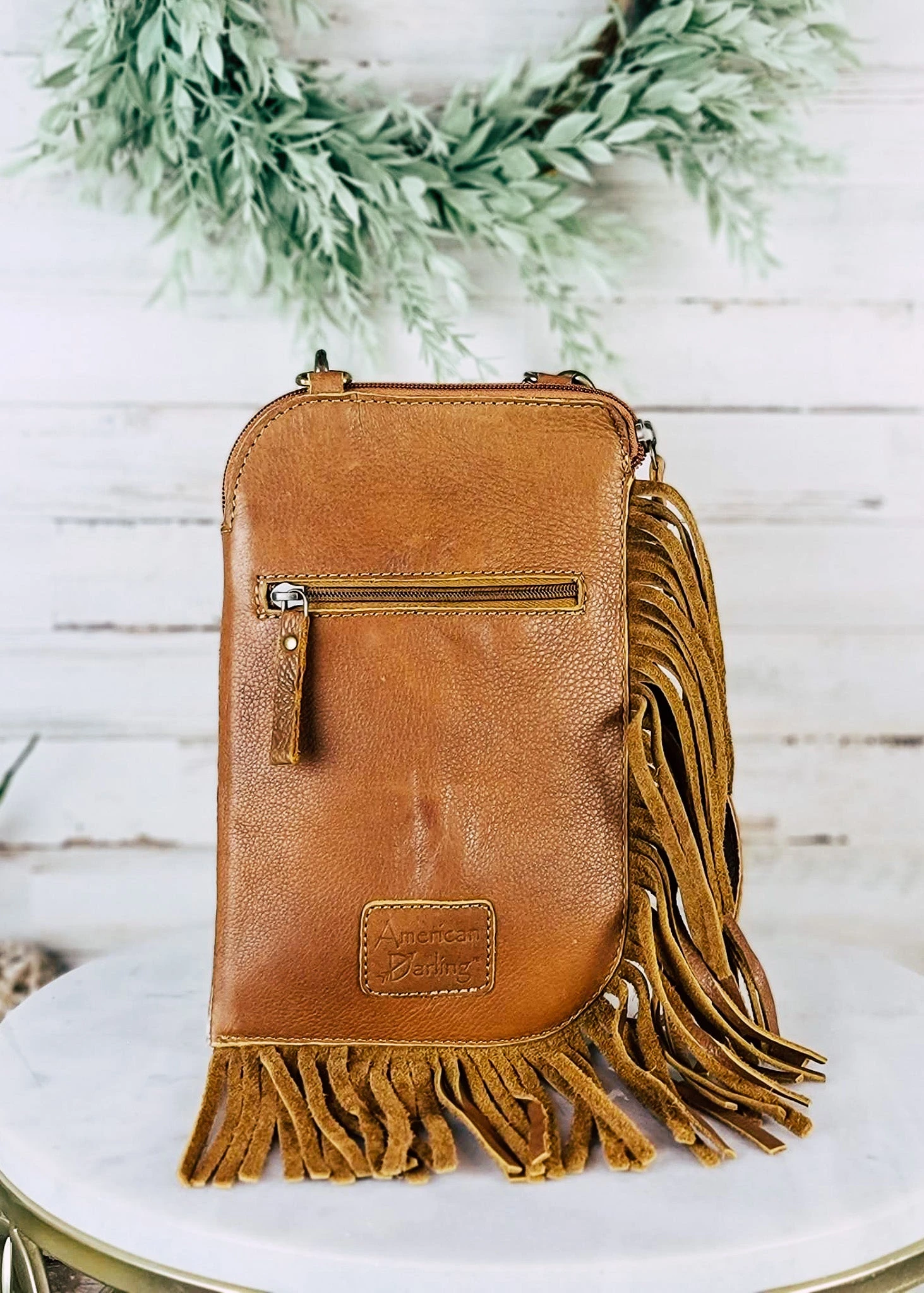 Cowhide Cactus Chap Crossbody Handbag - Image 4