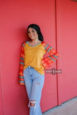 Marfa Mesh Sleeve Top